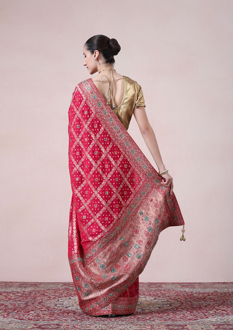 Twamev Women Royal Rani Luxe Satin Saree