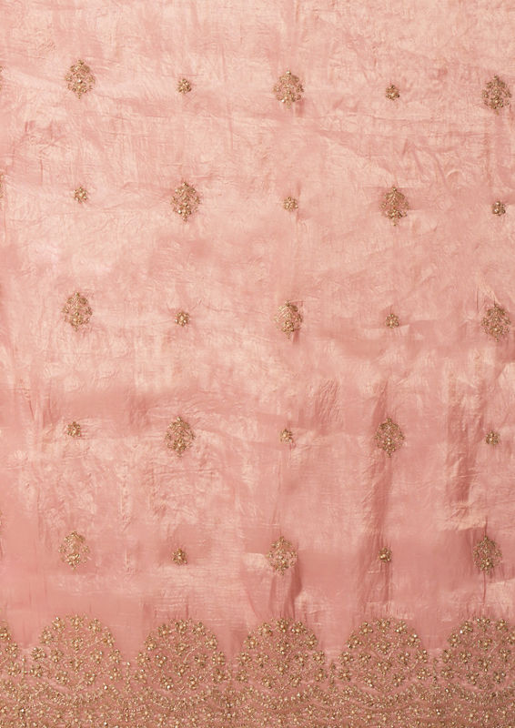 Twamev Women Dusty Pink Swirl Organza Saree