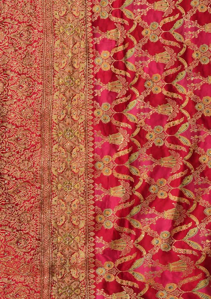 Twamev Women Rani Satin Radiance Saree
