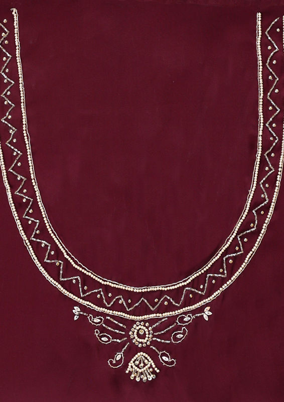 Twamev Women Deep Wine Royal Satin Saree