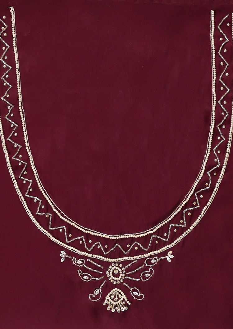 Twamev Women Deep Wine Royal Satin Saree