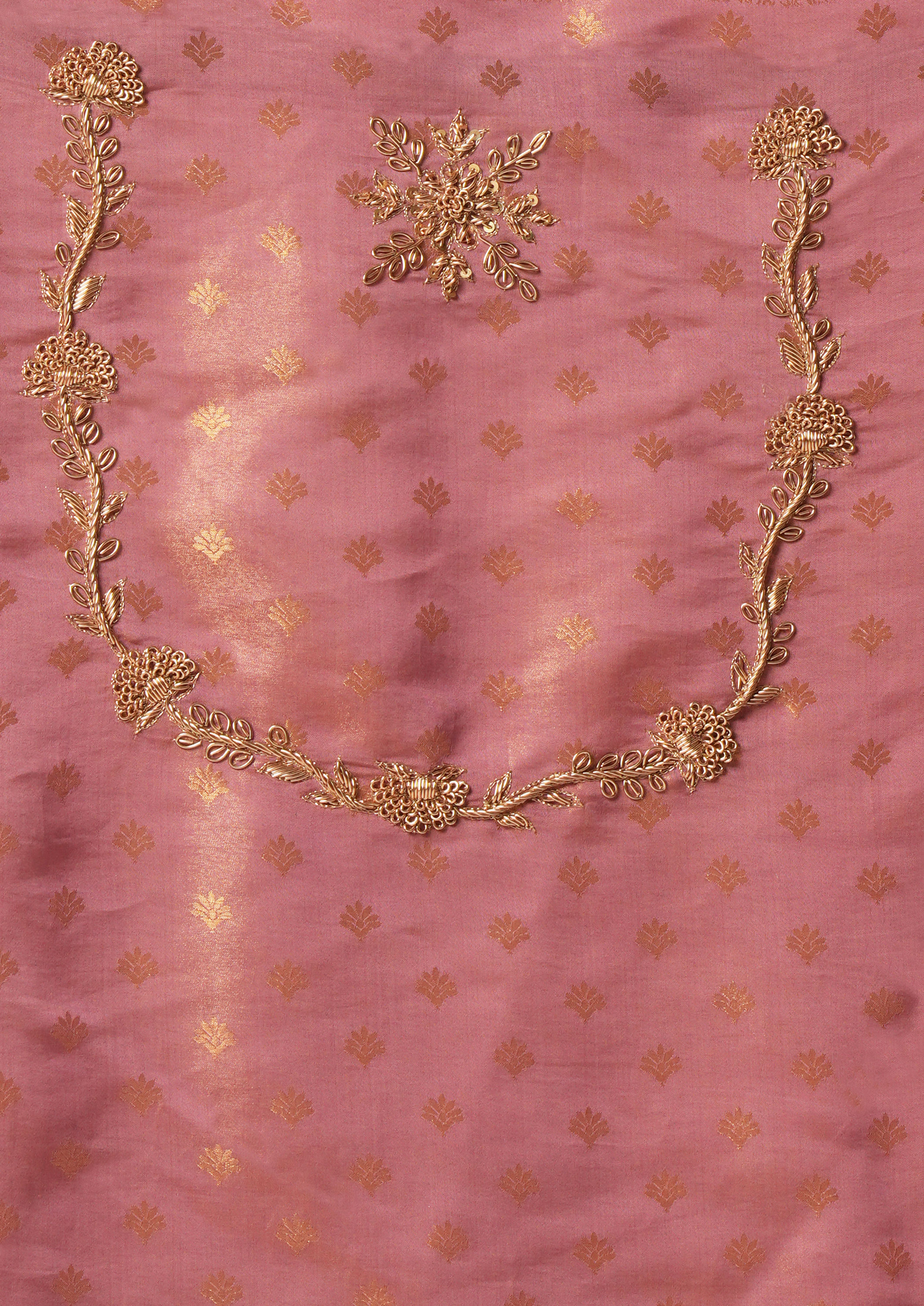 Twamev Women Festive Dusty Pink Saree