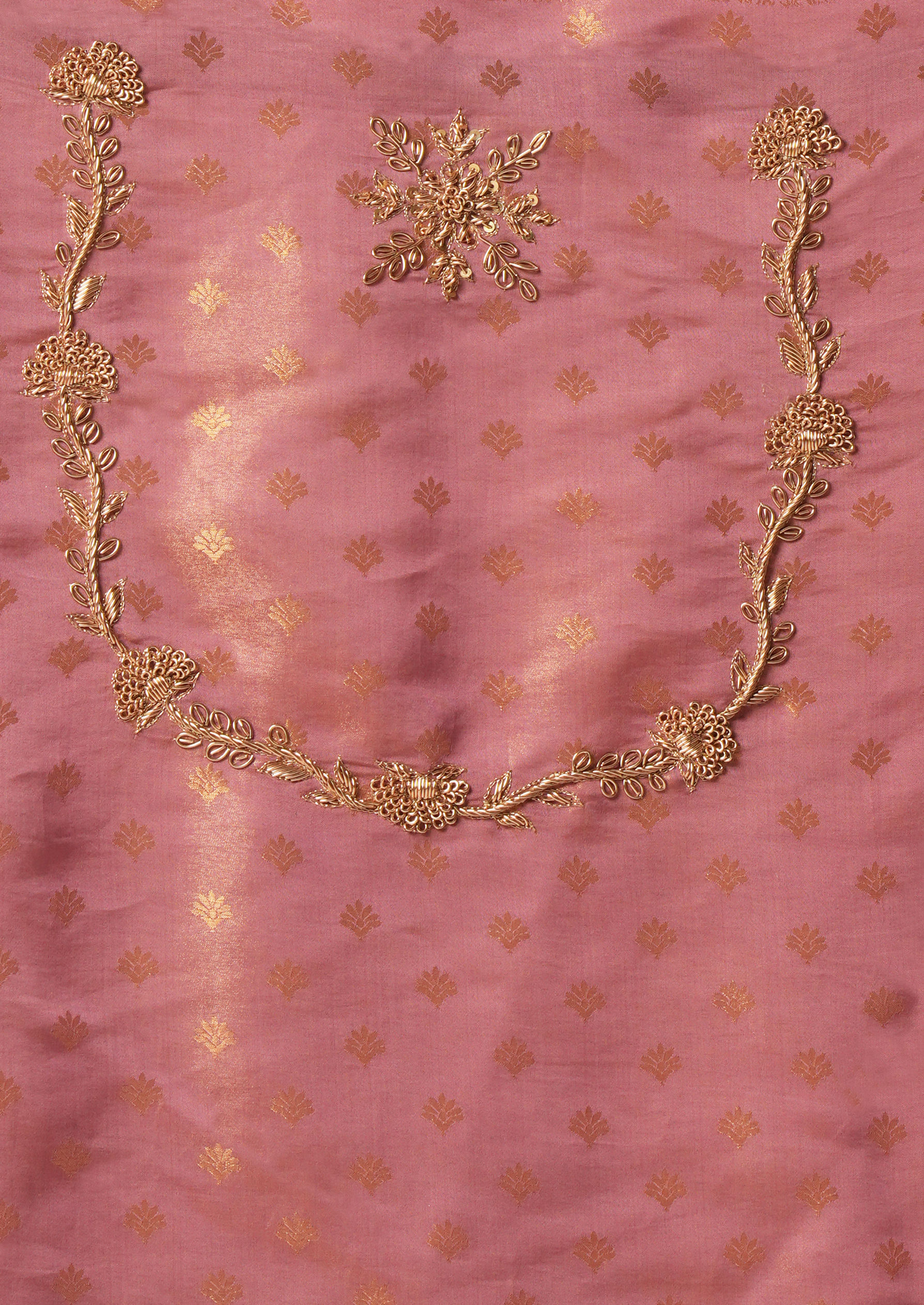 Twamev Women Festive Dusty Pink Saree