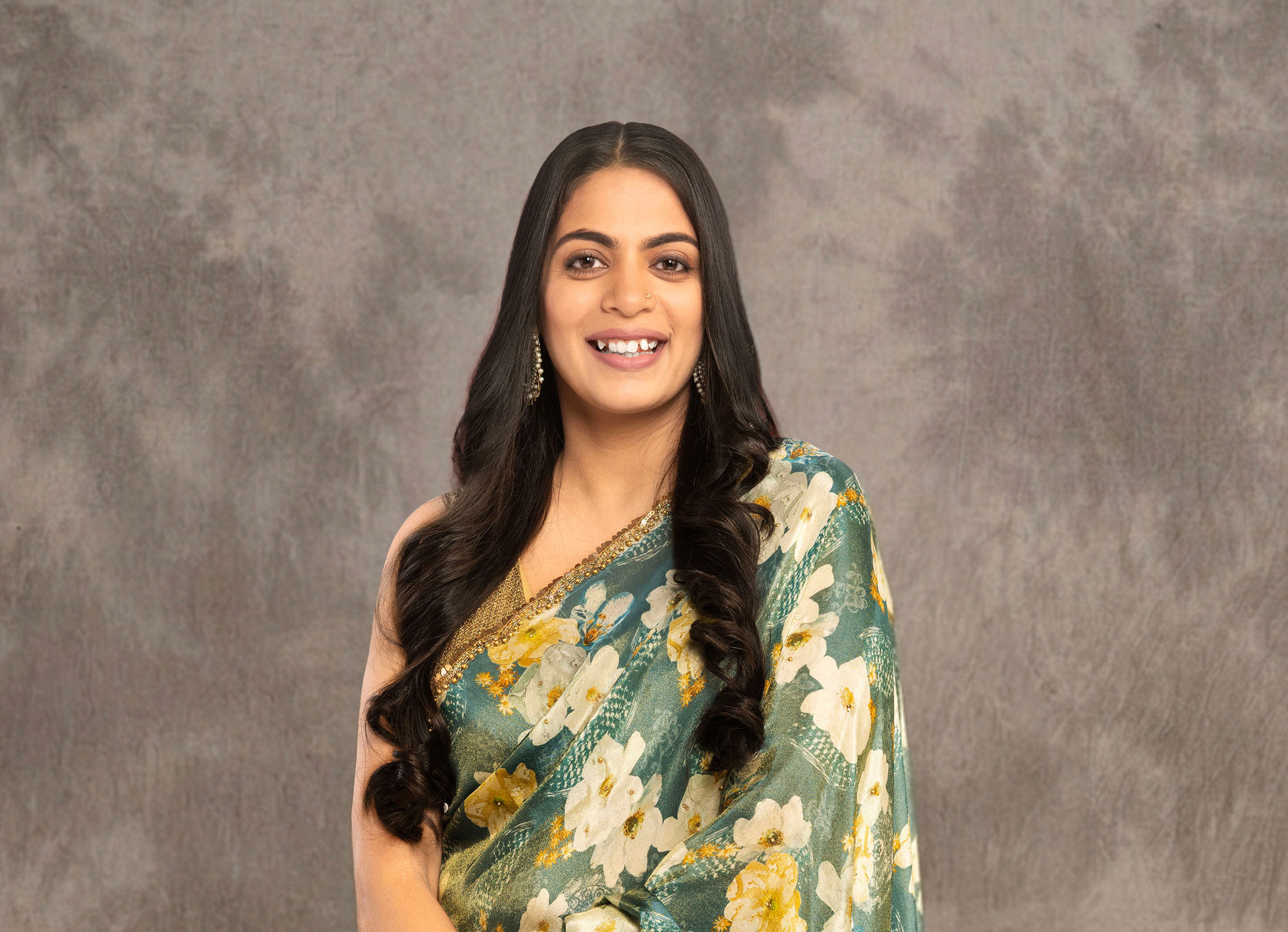 Twamev Women Light Blue Tissue Elegance Saree