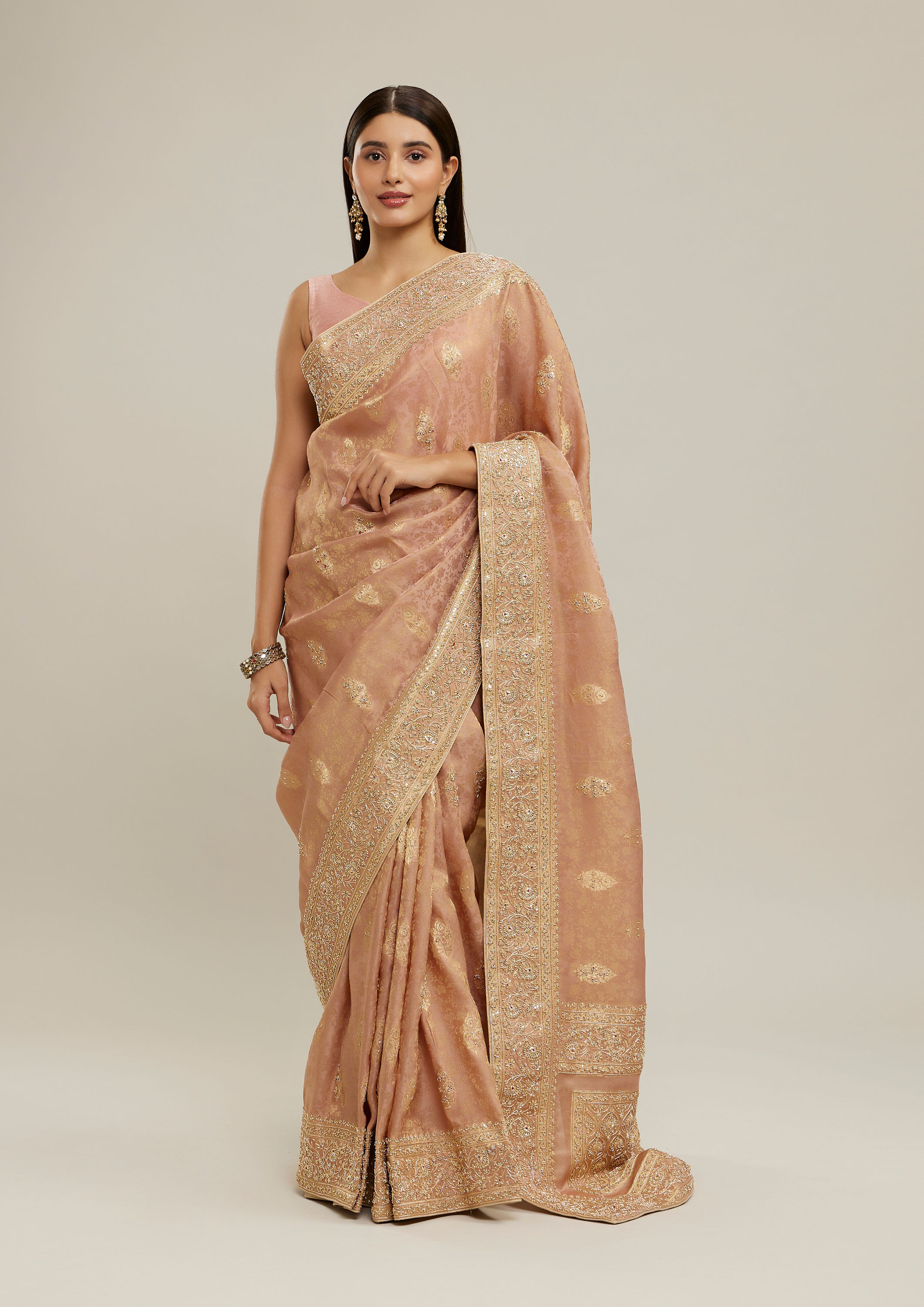 Twamev Women Majestic Purple Satin Saree