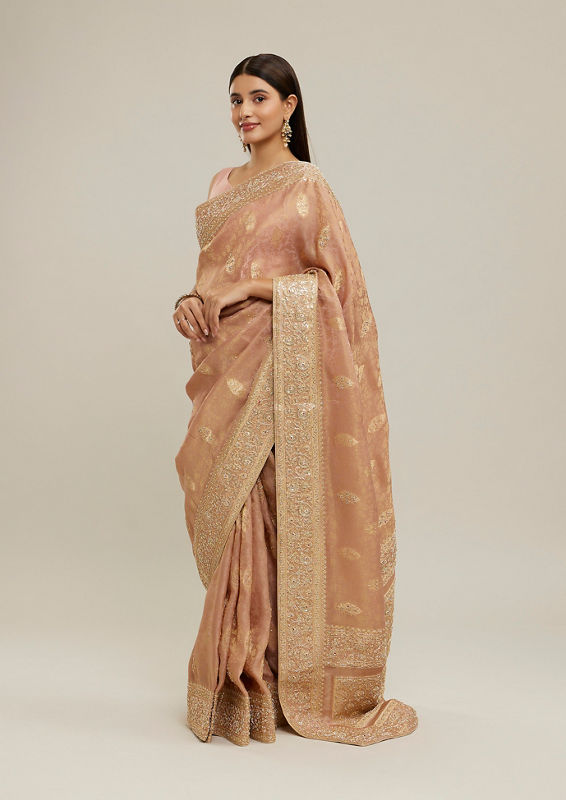 Twamev Women Majestic Purple Satin Saree