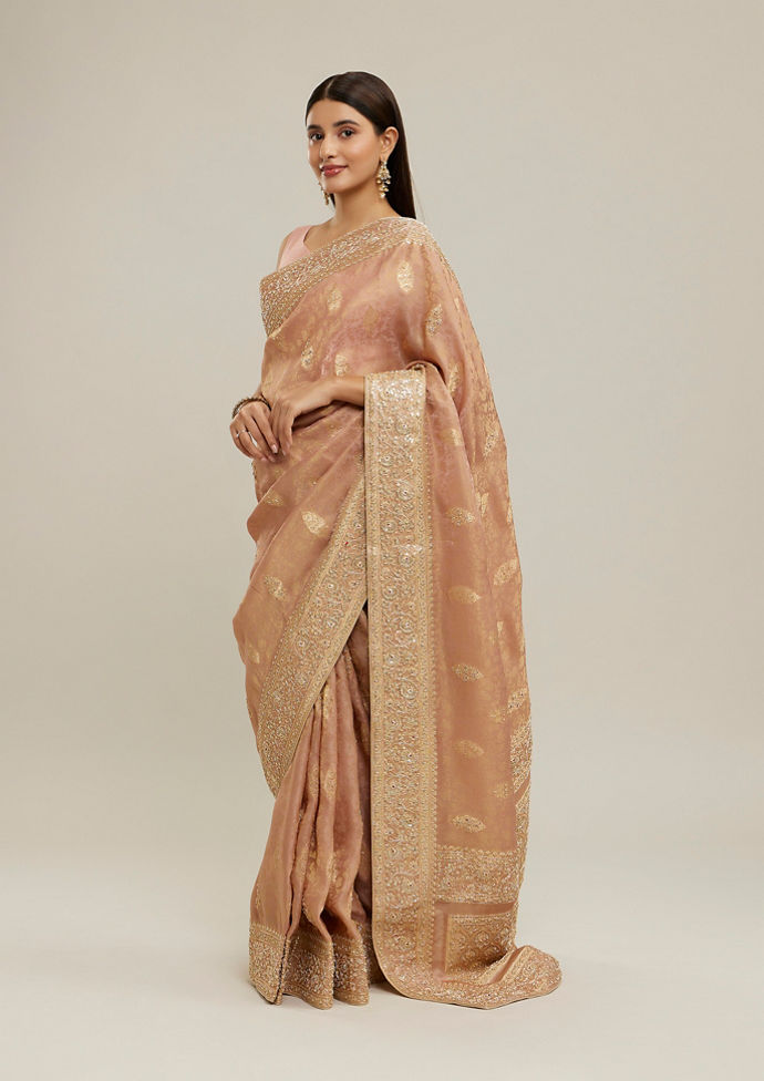 Twamev Women Majestic Purple Satin Saree