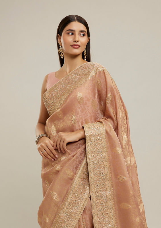 Twamev Women Majestic Purple Satin Saree