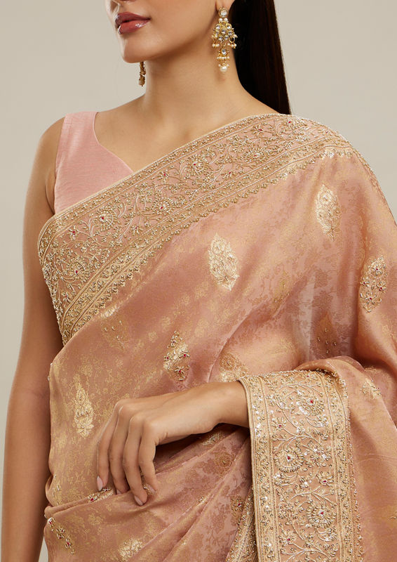 Twamev Women Majestic Purple Satin Saree