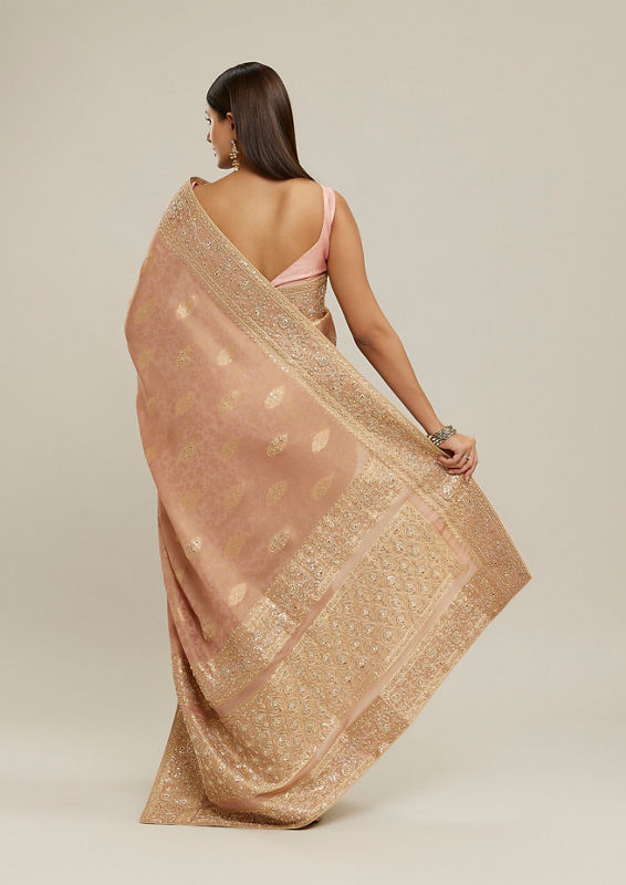 Twamev Women Majestic Purple Satin Saree