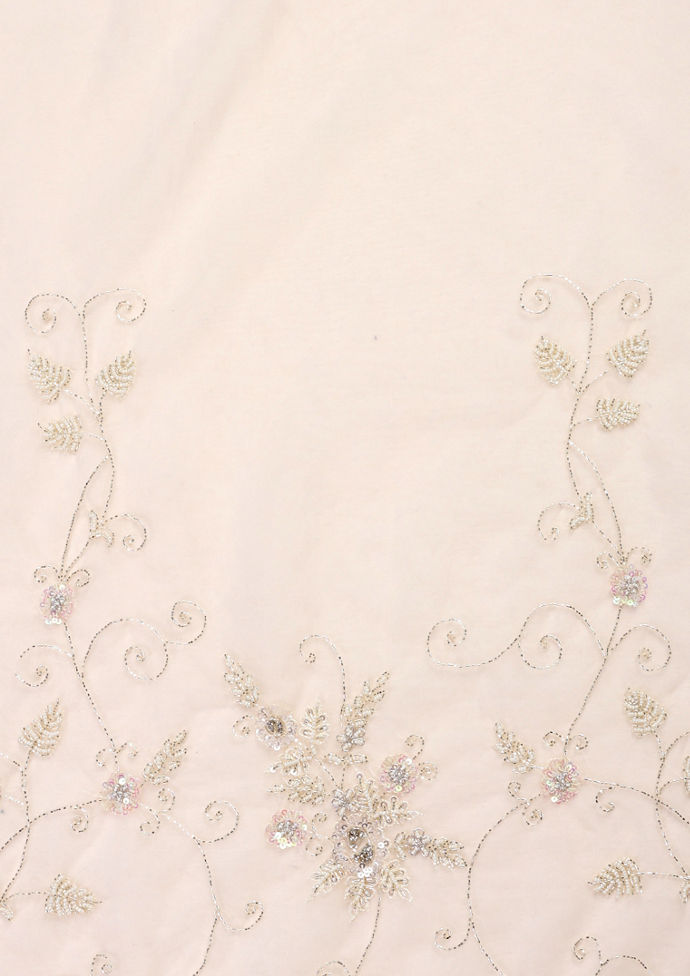 Twamev Women Vision in Cream Organza Saree