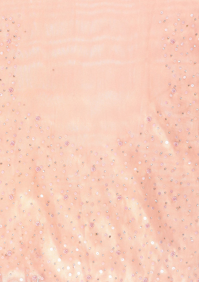 Twamev Women Subtle Luxury Pink Organza Saree