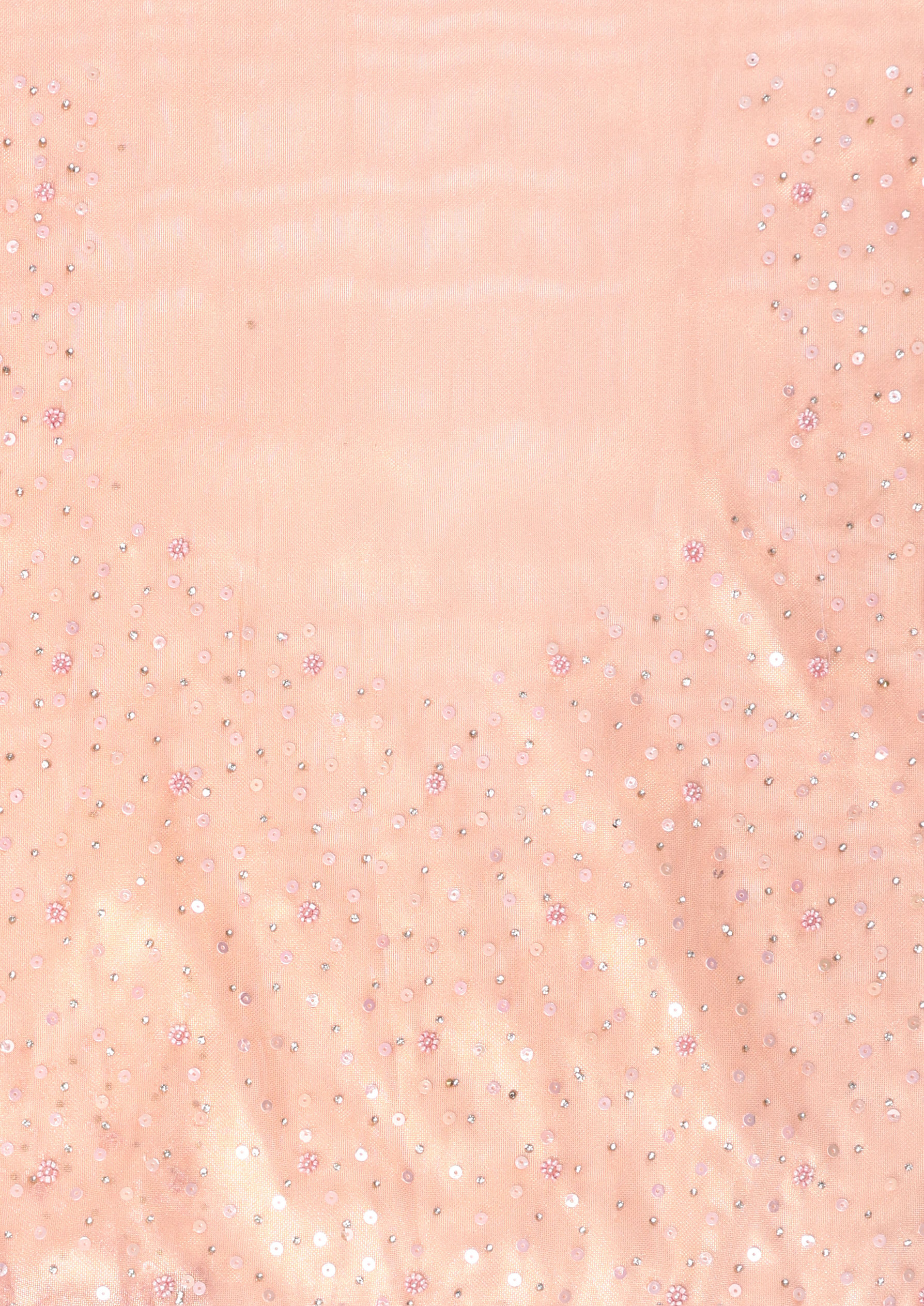 Twamev Women Subtle Luxury Pink Organza Saree