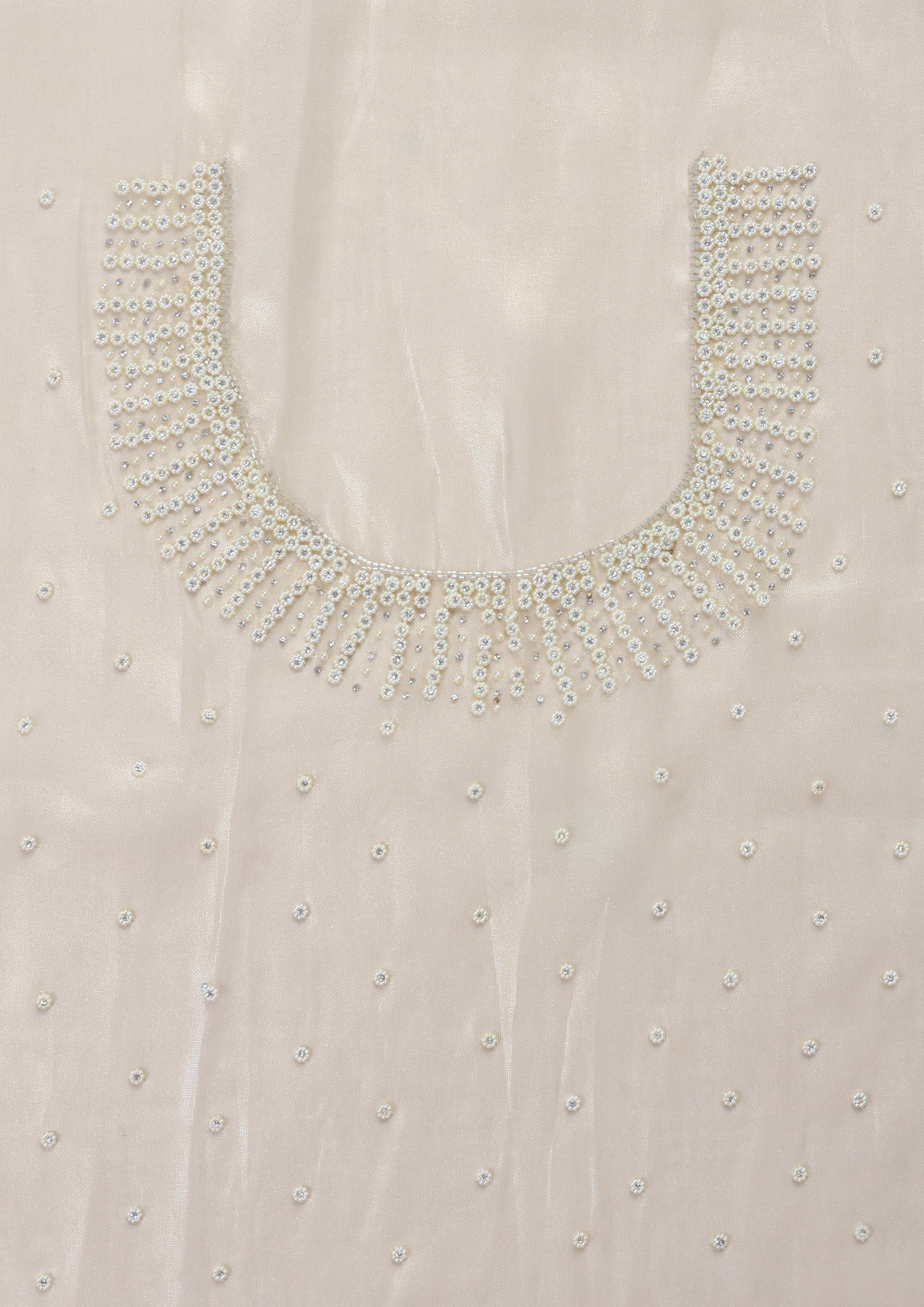 Twamev Women Creamy Sheen Organza Saree