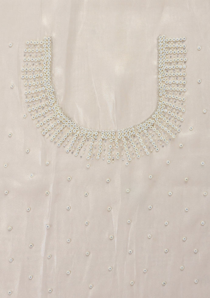 Twamev Women Creamy Sheen Organza Saree