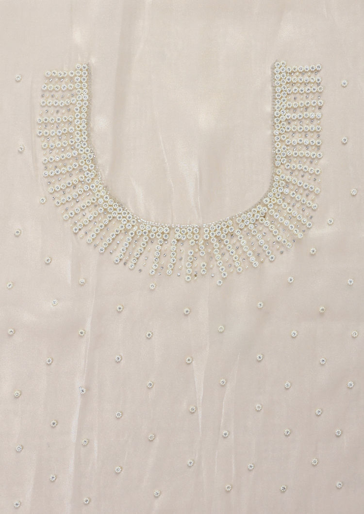 Twamev Women Creamy Sheen Organza Saree