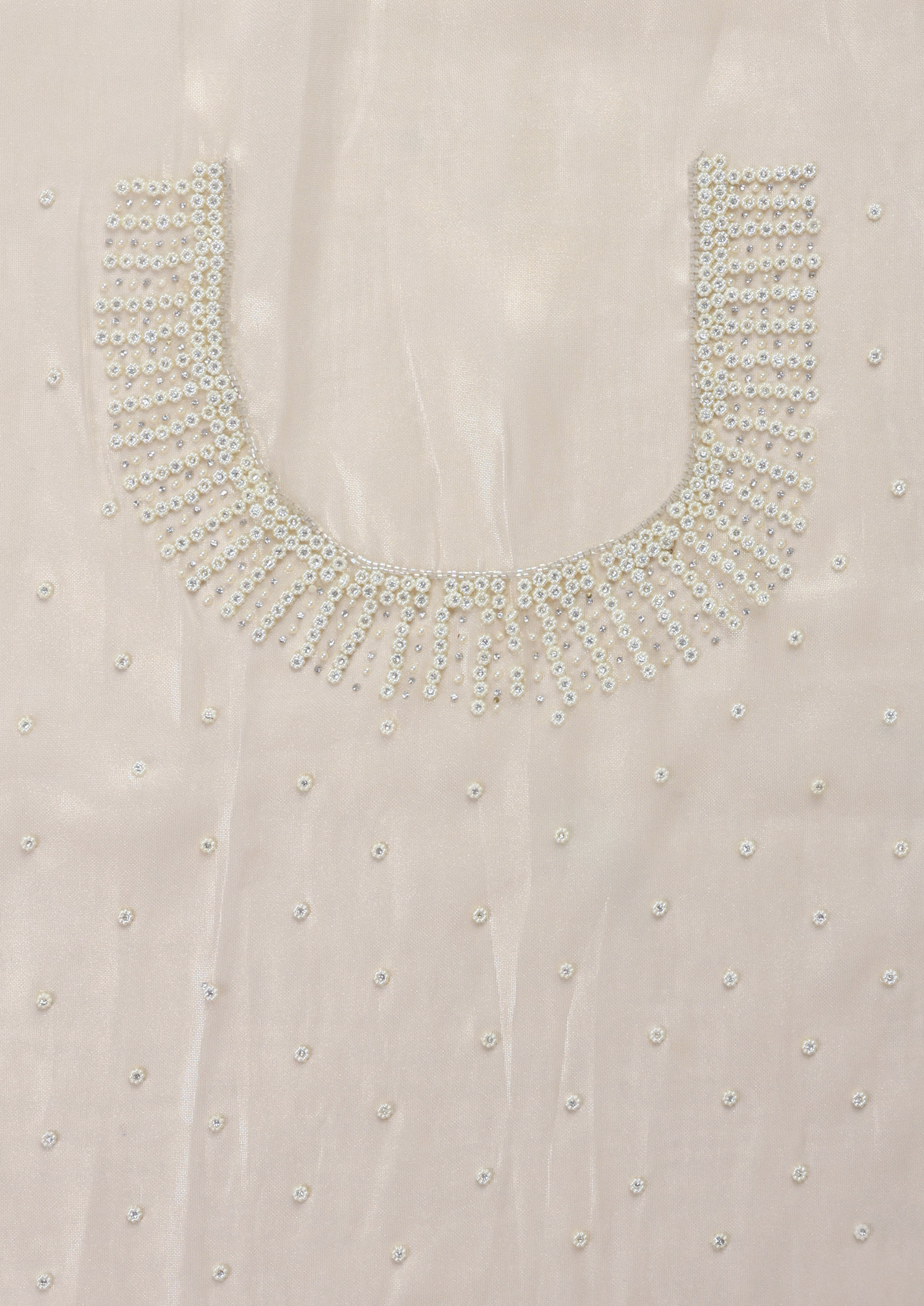 Twamev Women Creamy Sheen Organza Saree