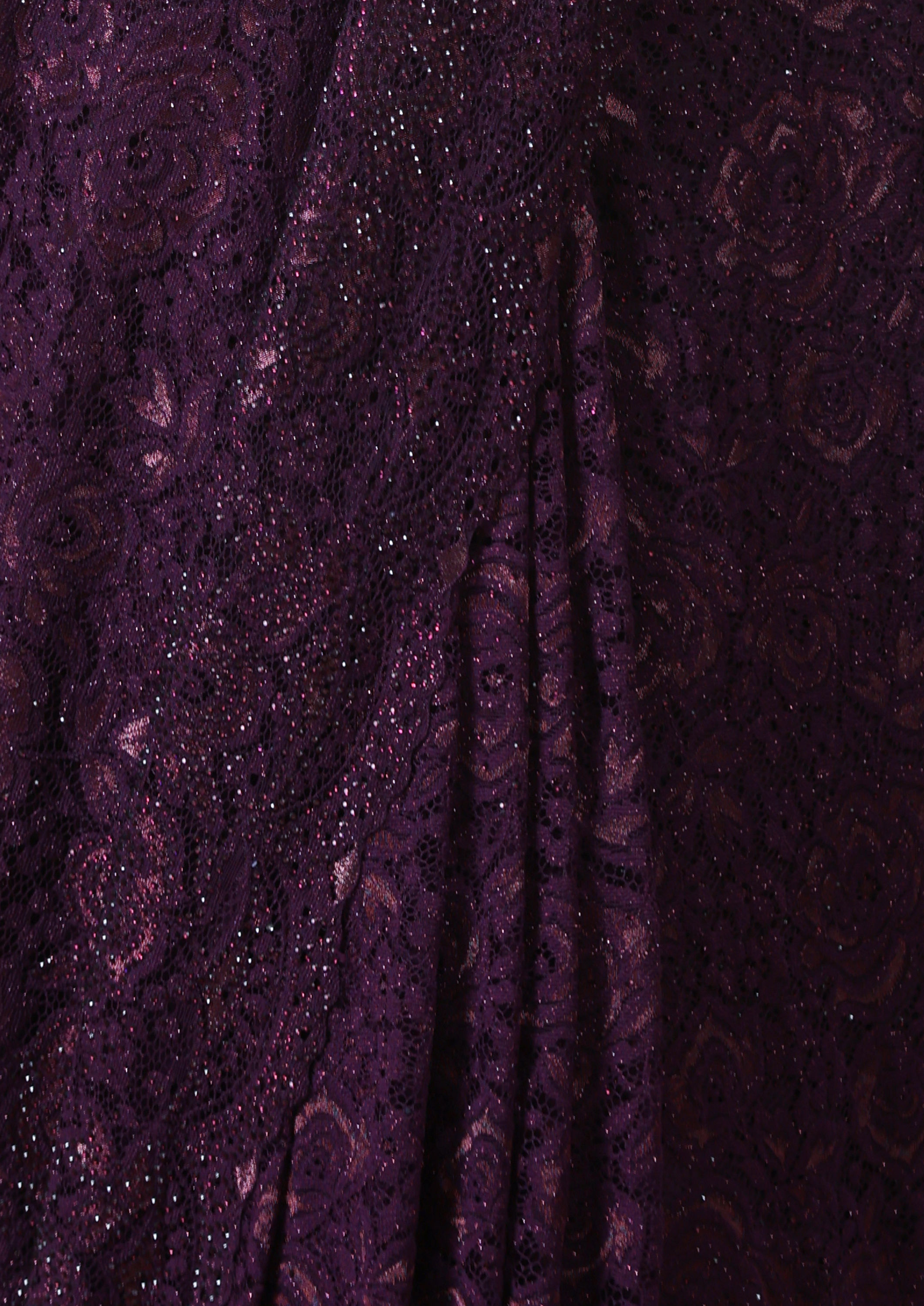 Twamev Women Designer Dark Purple Net Saree
