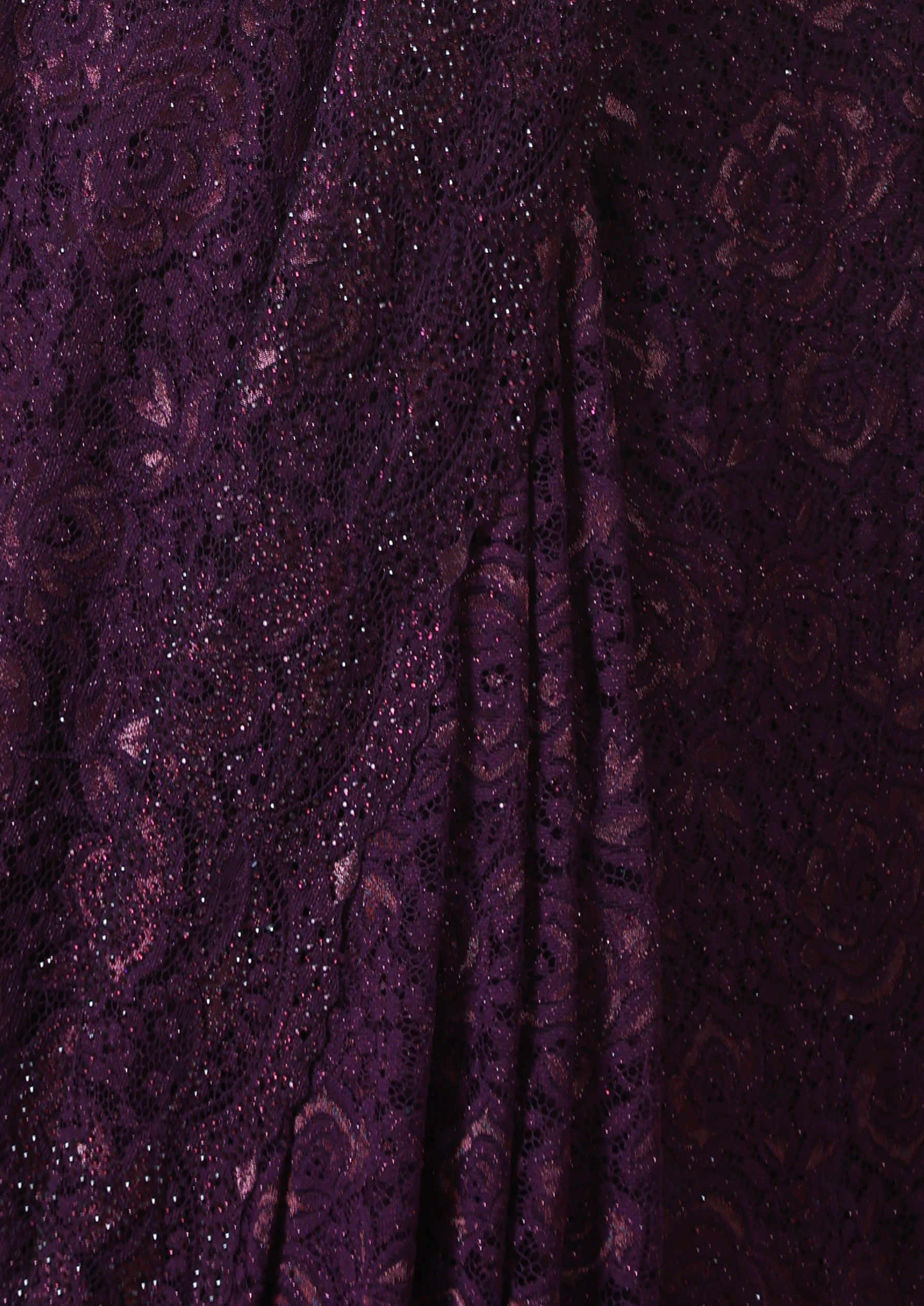 Twamev Women Designer Dark Purple Net Saree