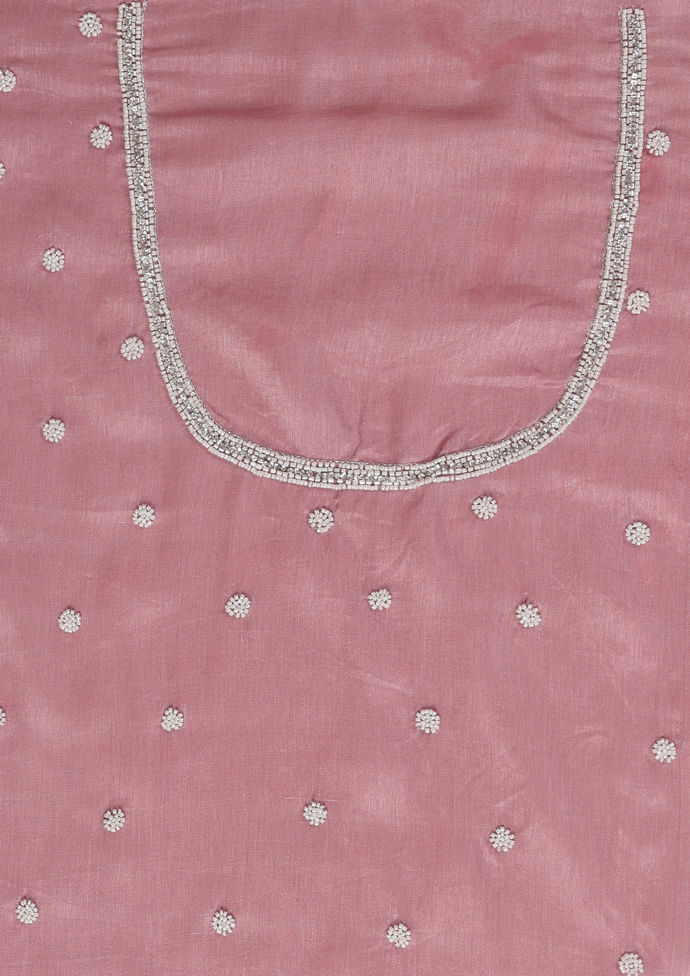 Twamev Women Dusty Pink Leheriya Inspired Saree