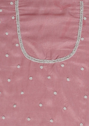 alt message - Twamev Women Dusty Pink Leheriya Inspired Saree image number 5