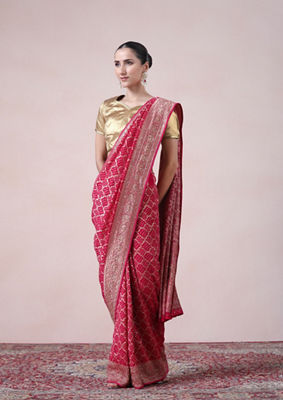 alt message - Twamev Women Royal Elegance in Rani Georgette Saree image number 3