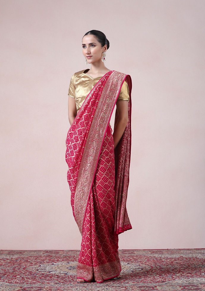 Twamev Women Royal Elegance in Rani Georgette Saree