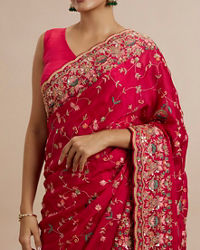 Twamev Women Ravishing Pink Muse Saree