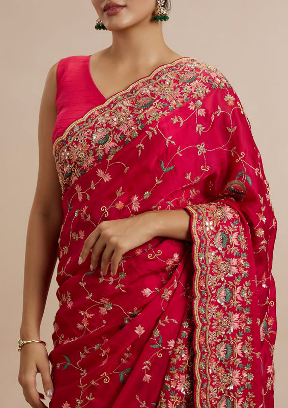 Twamev Women Ravishing Pink Muse Saree