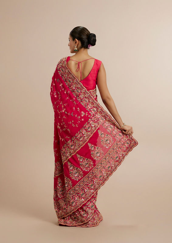 Twamev Women Ravishing Pink Muse Saree