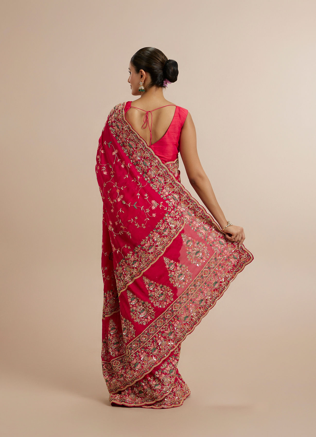 Twamev Women Ravishing Pink Muse Saree