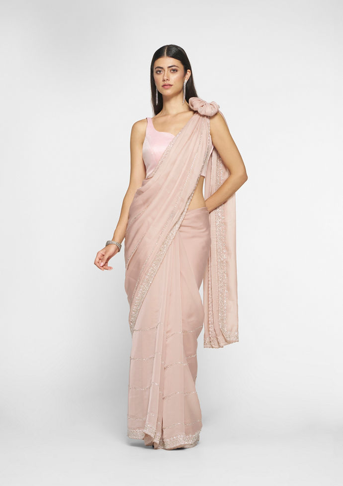 Twamev Women Fawn Fantasy Organza Saree