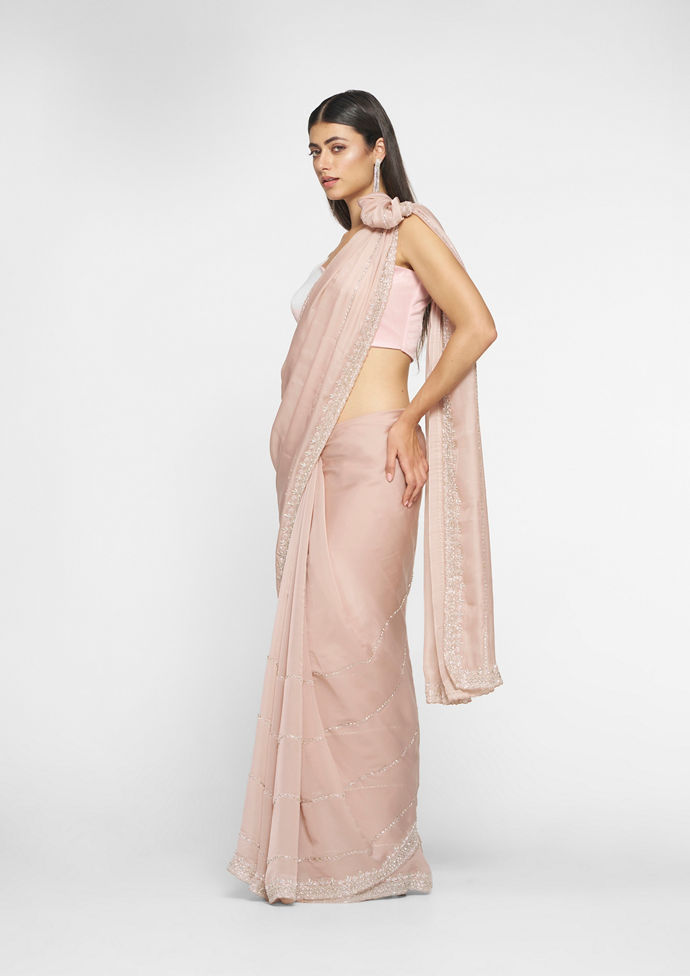 Twamev Women Fawn Fantasy Organza Saree