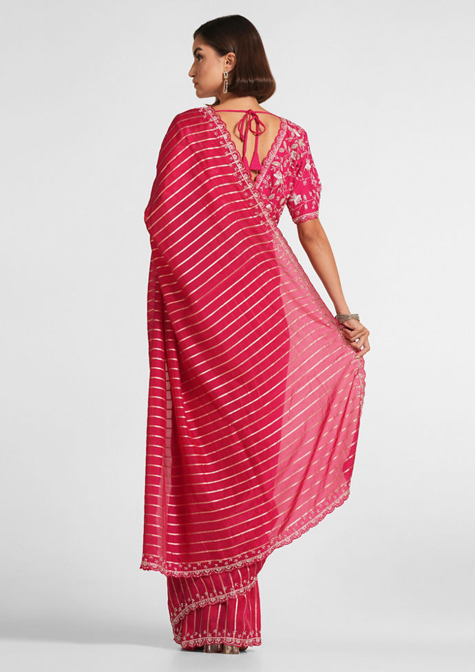 Twamev Women Rani Satin Elegance Saree