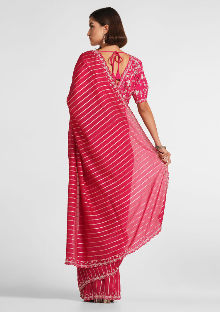 Twamev Women Rani Satin Elegance Saree