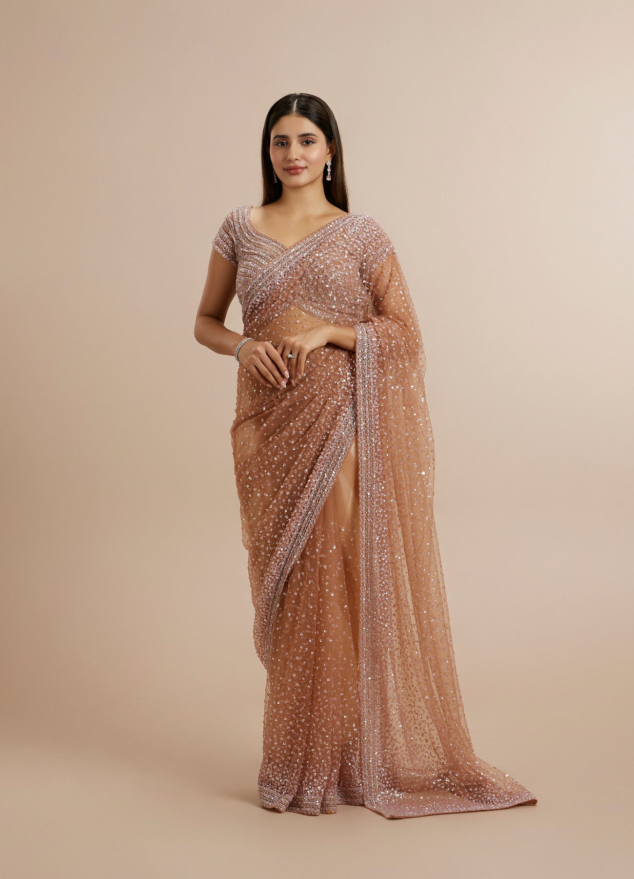 Twamev Women Radiant Purple Array Saree