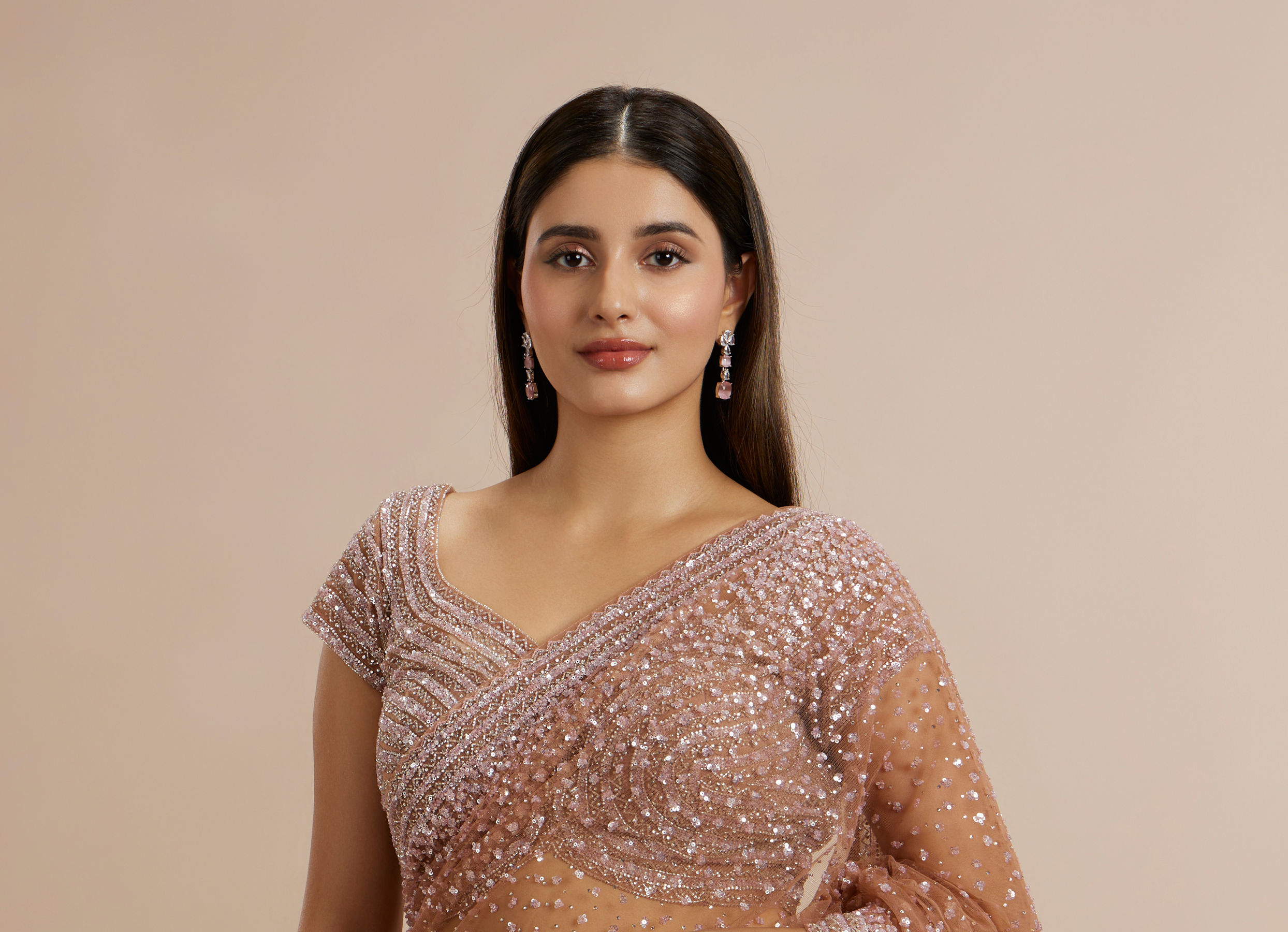 Twamev Women Radiant Purple Array Saree