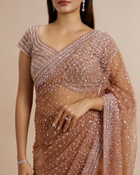 Twamev Women Radiant Purple Array Saree