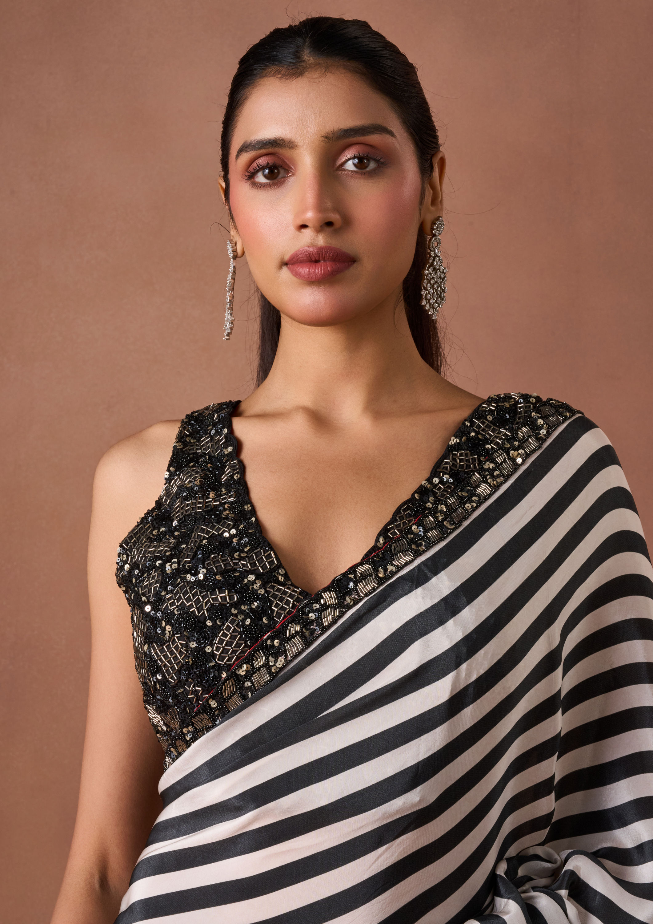 Twamev Women Black Art Silk Saree with Embroidery