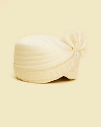 Twamev Men Warm White Satin Safa
