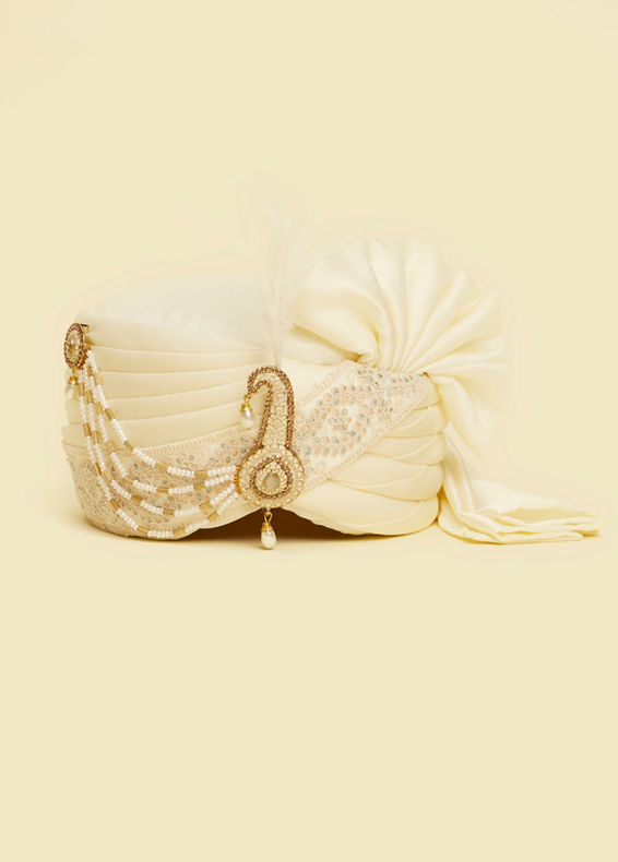 Twamev Men Elegant Cream Safa
