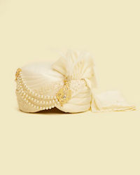 Twamev Men Regal Warm White Satin Safa