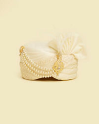 Twamev Men Regal Warm White Satin Safa