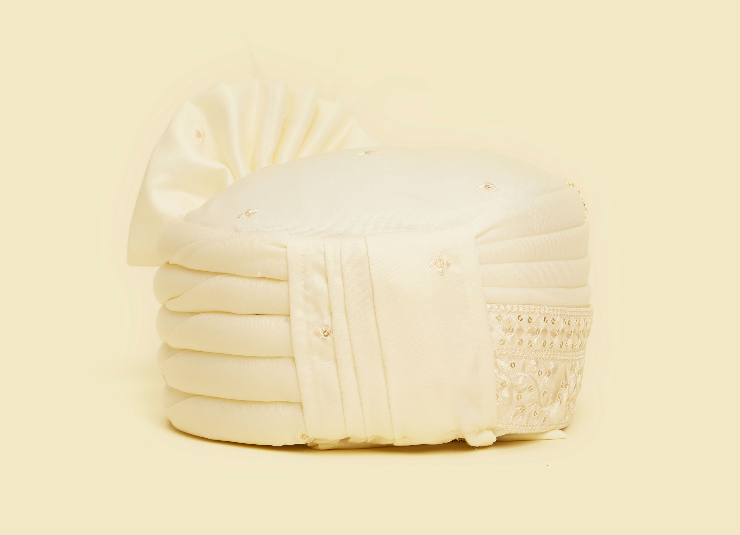 Twamev Men Regal Warm White Satin Safa
