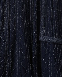 Twamev Women Enchanting Indigo Elegance Net Skirt Top Set