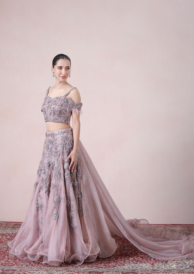 Twamev Women Princess like Radiance Pink Organza Skirt Top Set