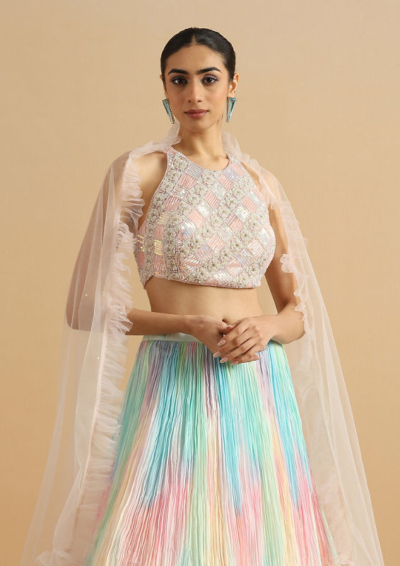 Twamev Women Cotton Candy Dream Skirt Top Set image number 2