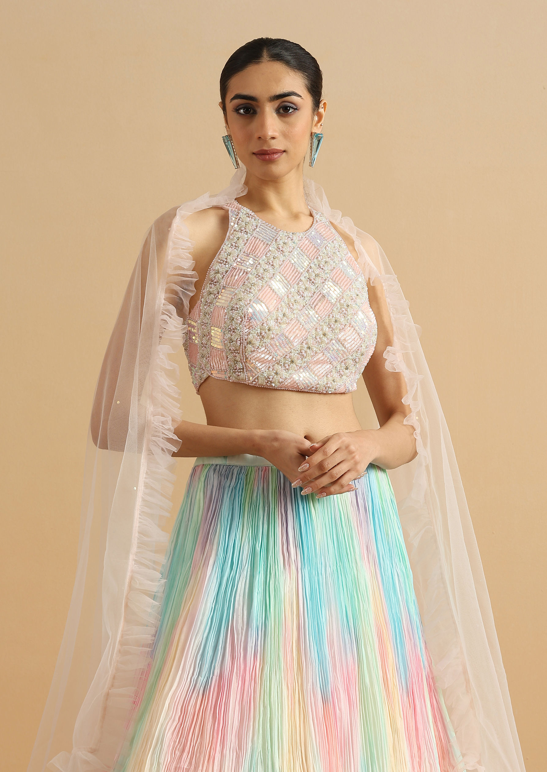 Twamev Women Cotton Candy Dream Skirt Top Set