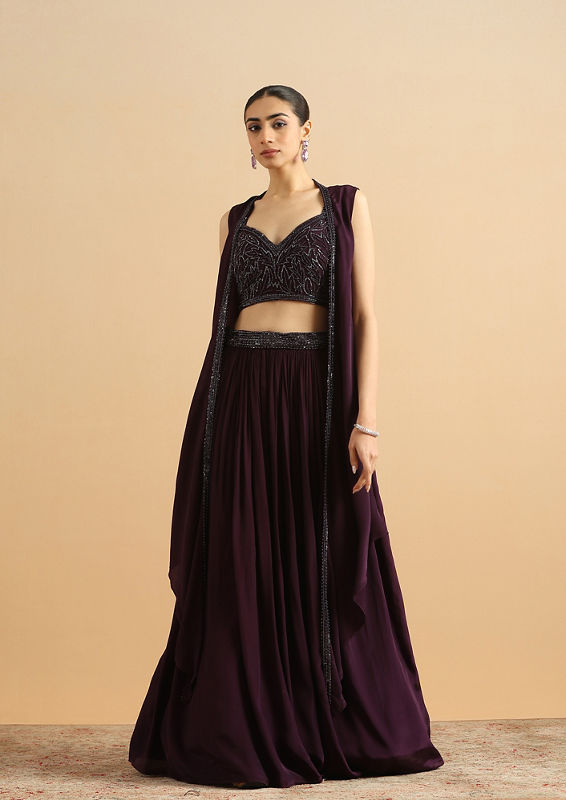 Twamev Women Wine Cocktail Satin Skirt Top Set