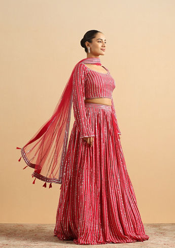 alt message - Twamev Women Royal Radiance Rani Pink Skirt Top image number 2